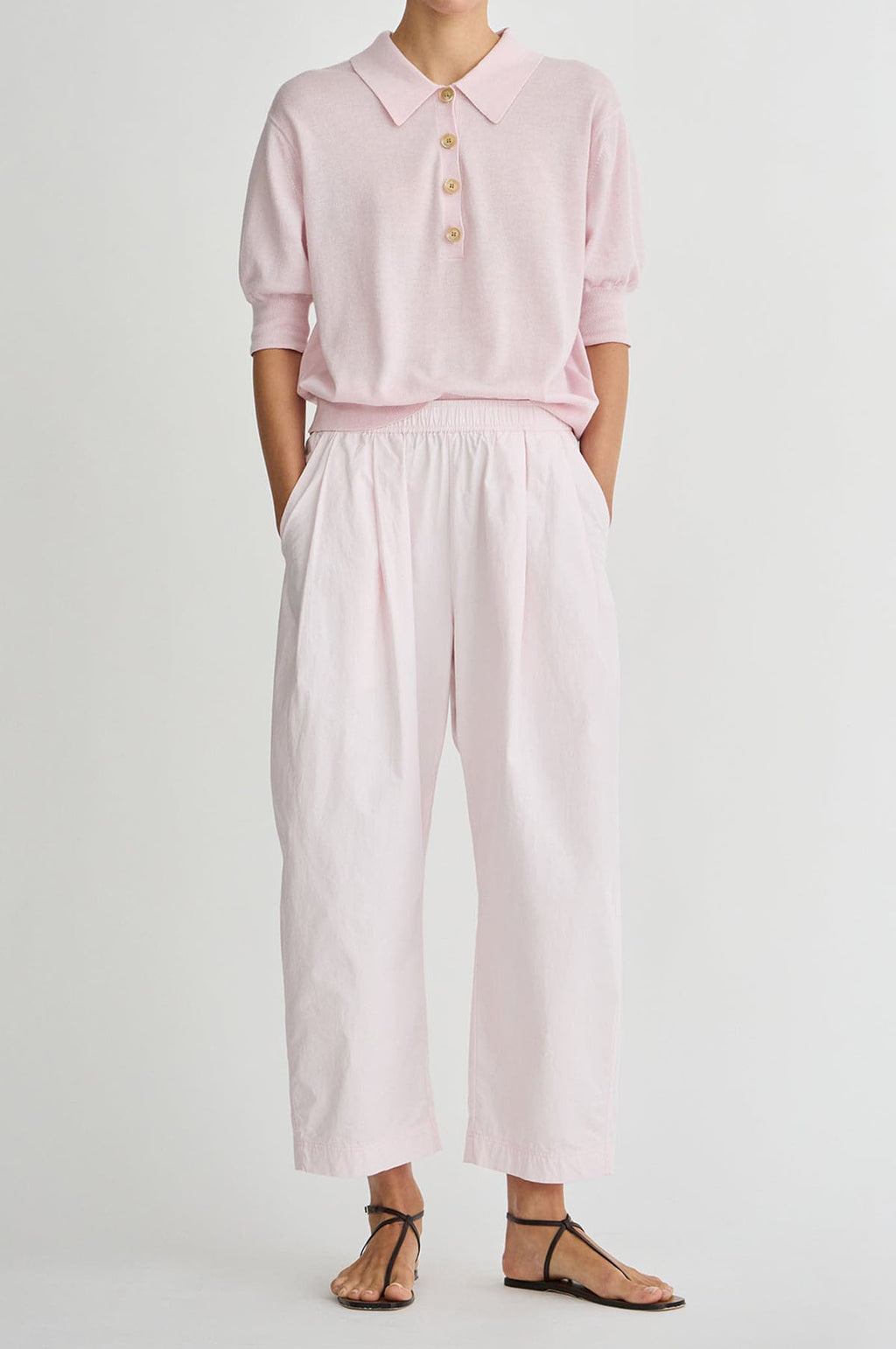 Spa Pleat Pant Rosewater