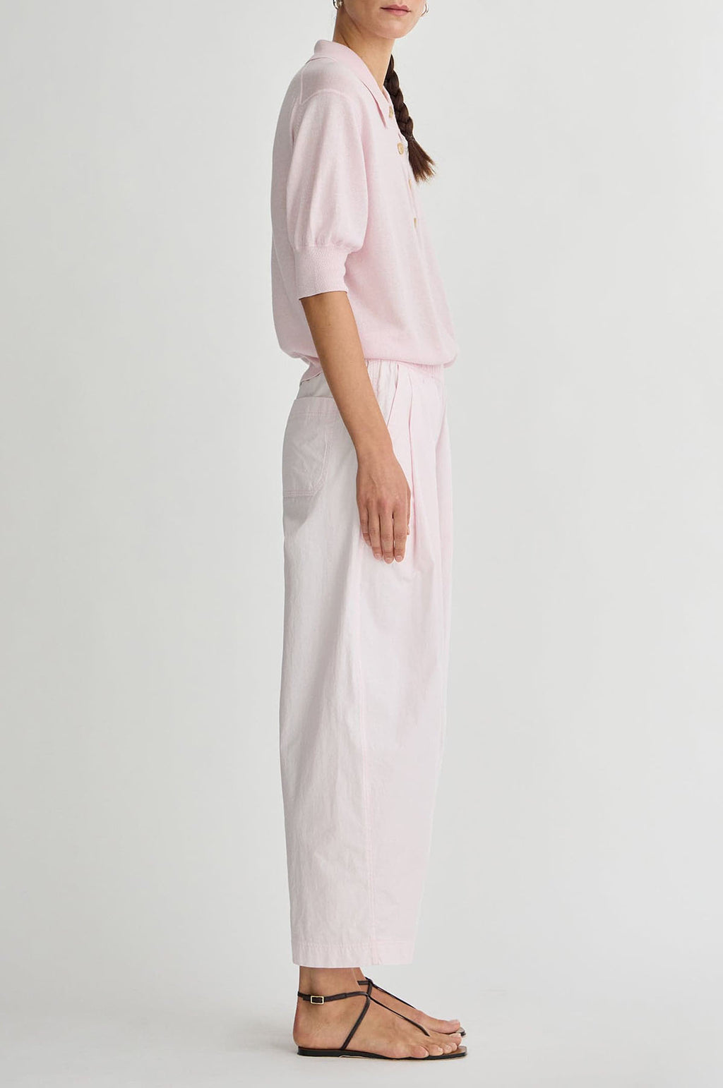 Spa Pleat Pant Rosewater