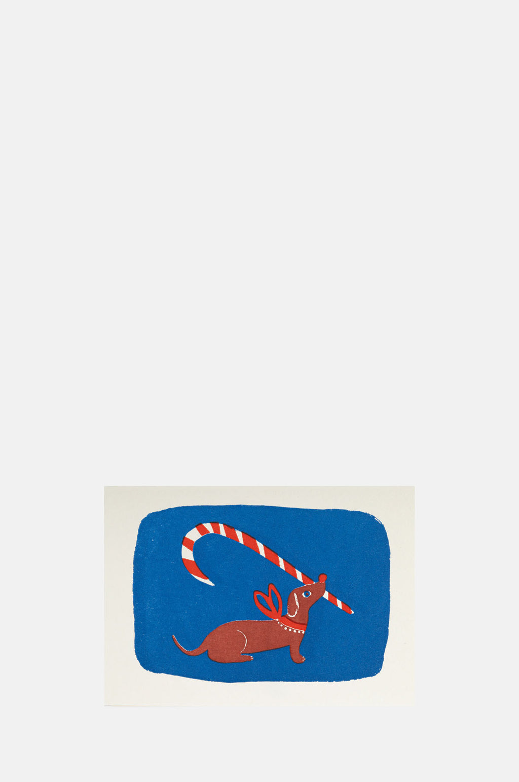 Candy Cane Dog Card by Archivist The Hambledon