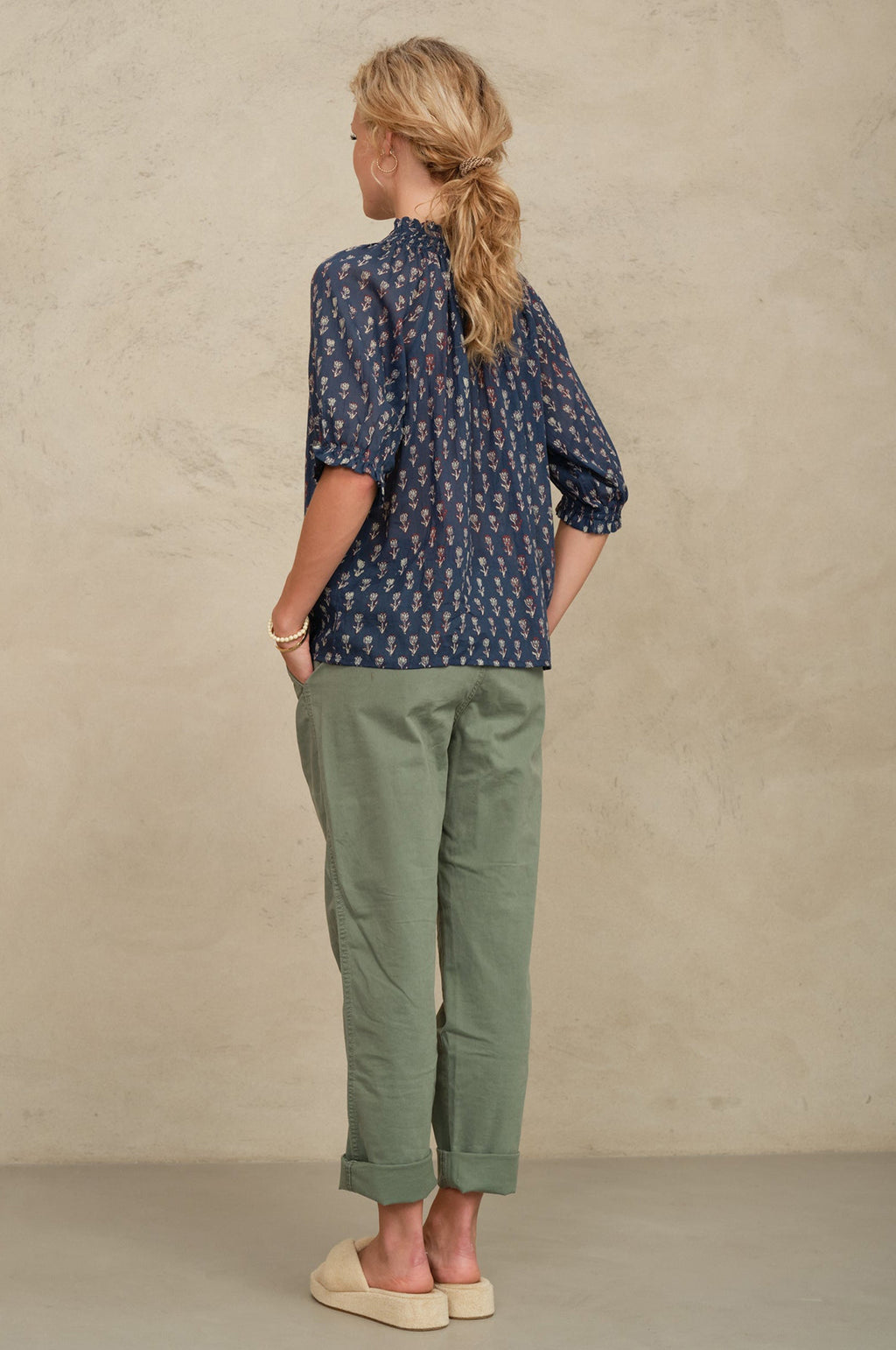 Ari Print S/S Top Indigo