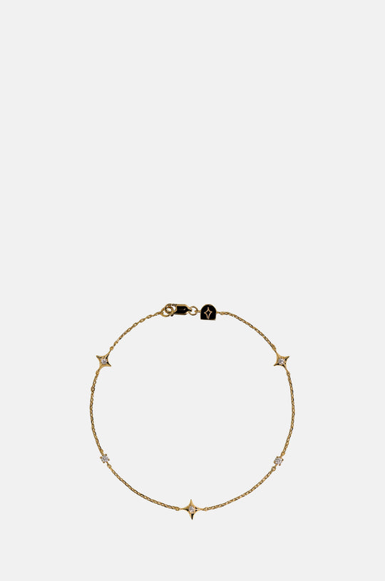 Cosmic Star Charm Bracelet in Gold
