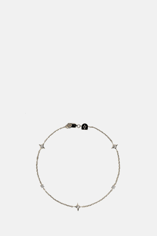Cosmic Star Charm Bracelet in Silver