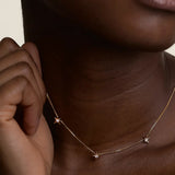 Cosmic Star Charm Necklace in Gold