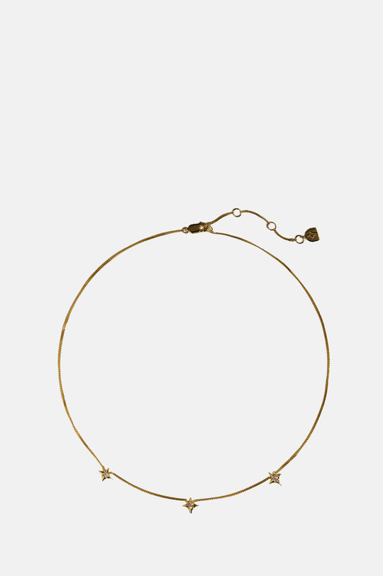Cosmic Star Charm Necklace in Gold