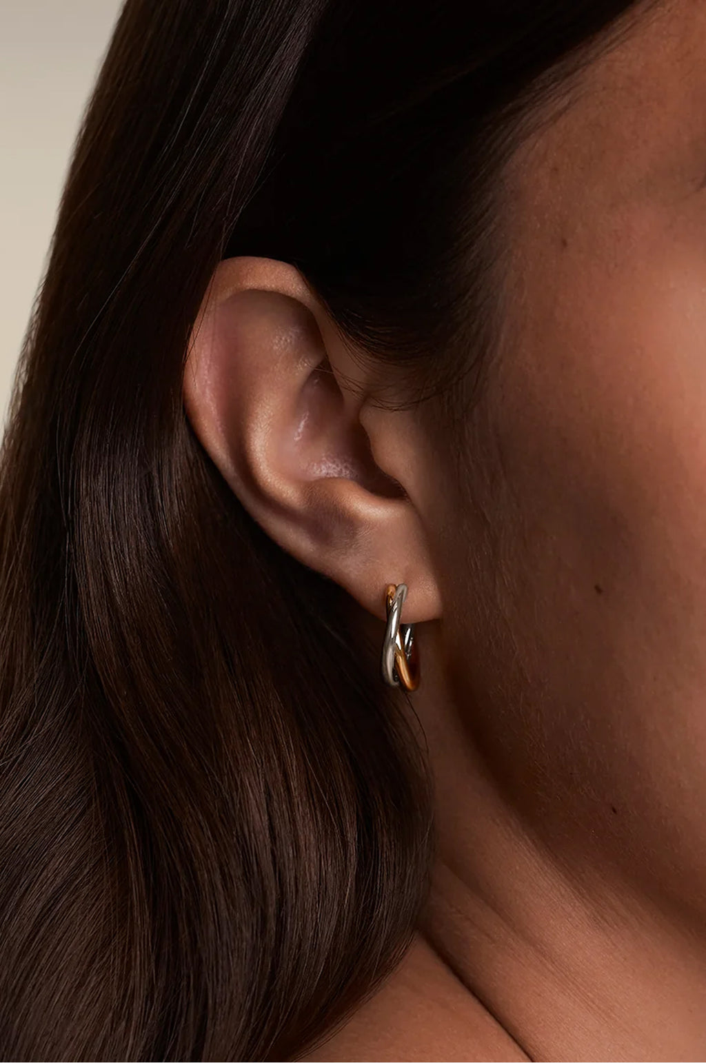 Crossover Illusion Hoops in Mixed Metal