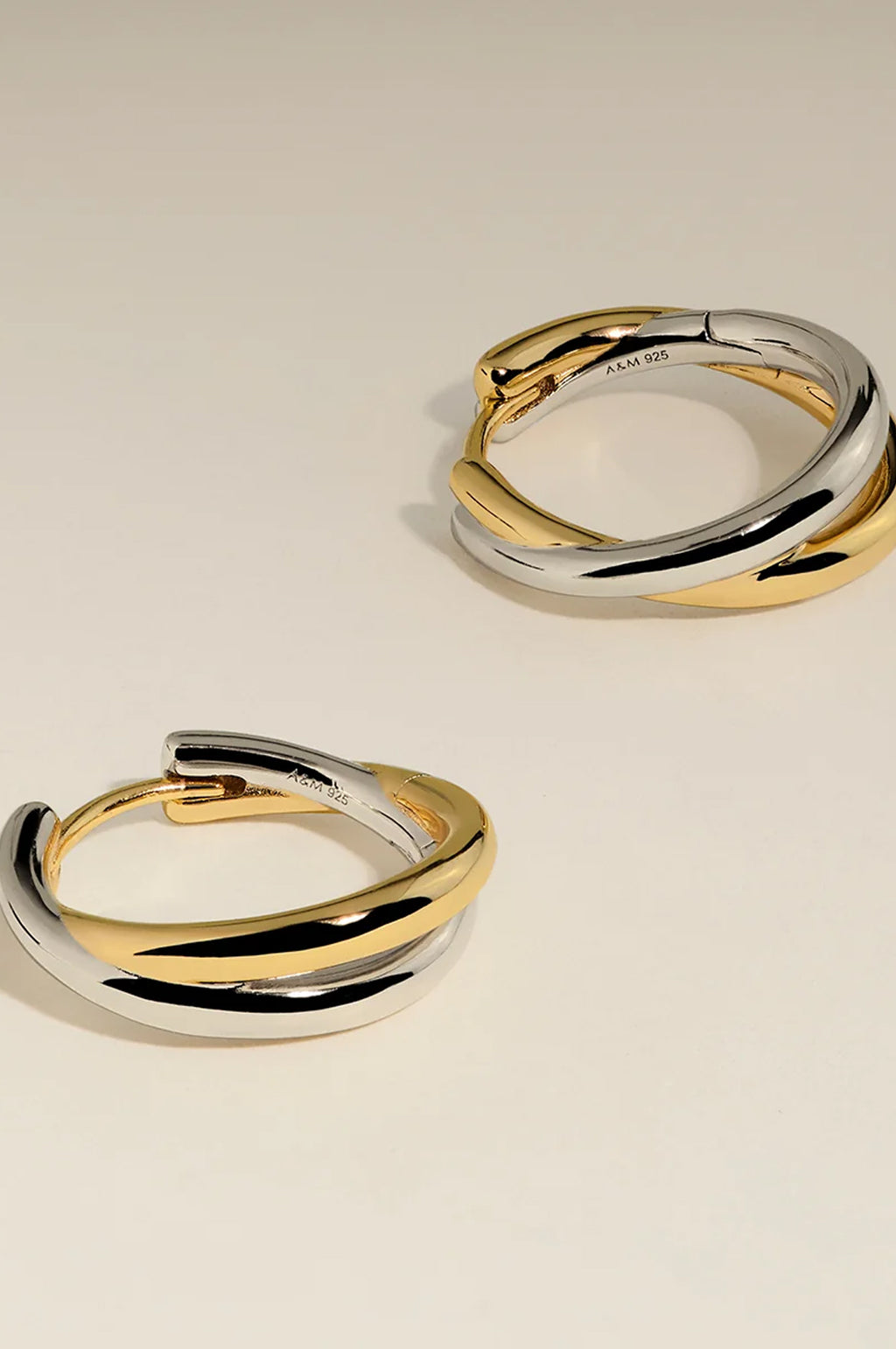 Crossover Illusion Hoops in Mixed Metal