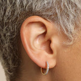 Essential Crystal Small Hoops in Gold