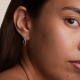Illusion Crystal Hoops in Gold