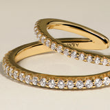 Illusion Crystal Hoops in Gold