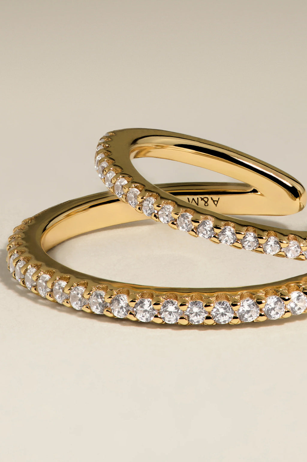 Illusion Crystal Hoops in Gold