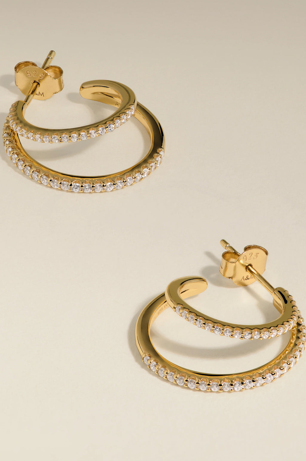 Illusion Crystal Hoops in Gold
