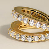 Illusion Crystal Huggies in Gold