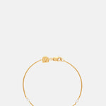 Astrid & Miyu Navette Crystal Bracelet in Gold.