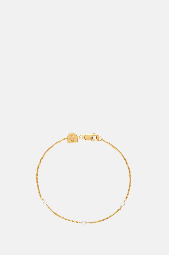 Navette Crystal Bracelet in Gold