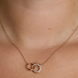 Orbit Crystal Pendant Necklace in Gold