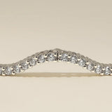 Scalloped Tennis Chain Necklace in Silver