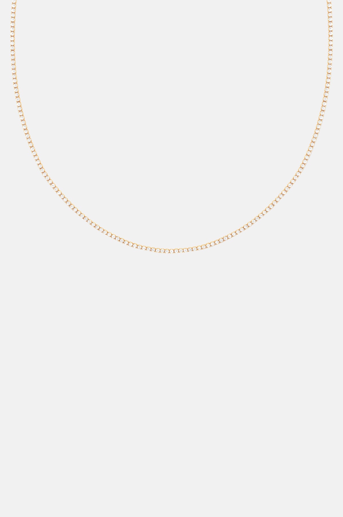 Astrid & Miyu Tennis Chain Necklace in Gold.