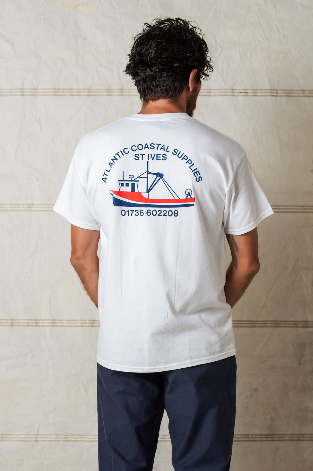 Fishing Boat Tee Short Sleeve White