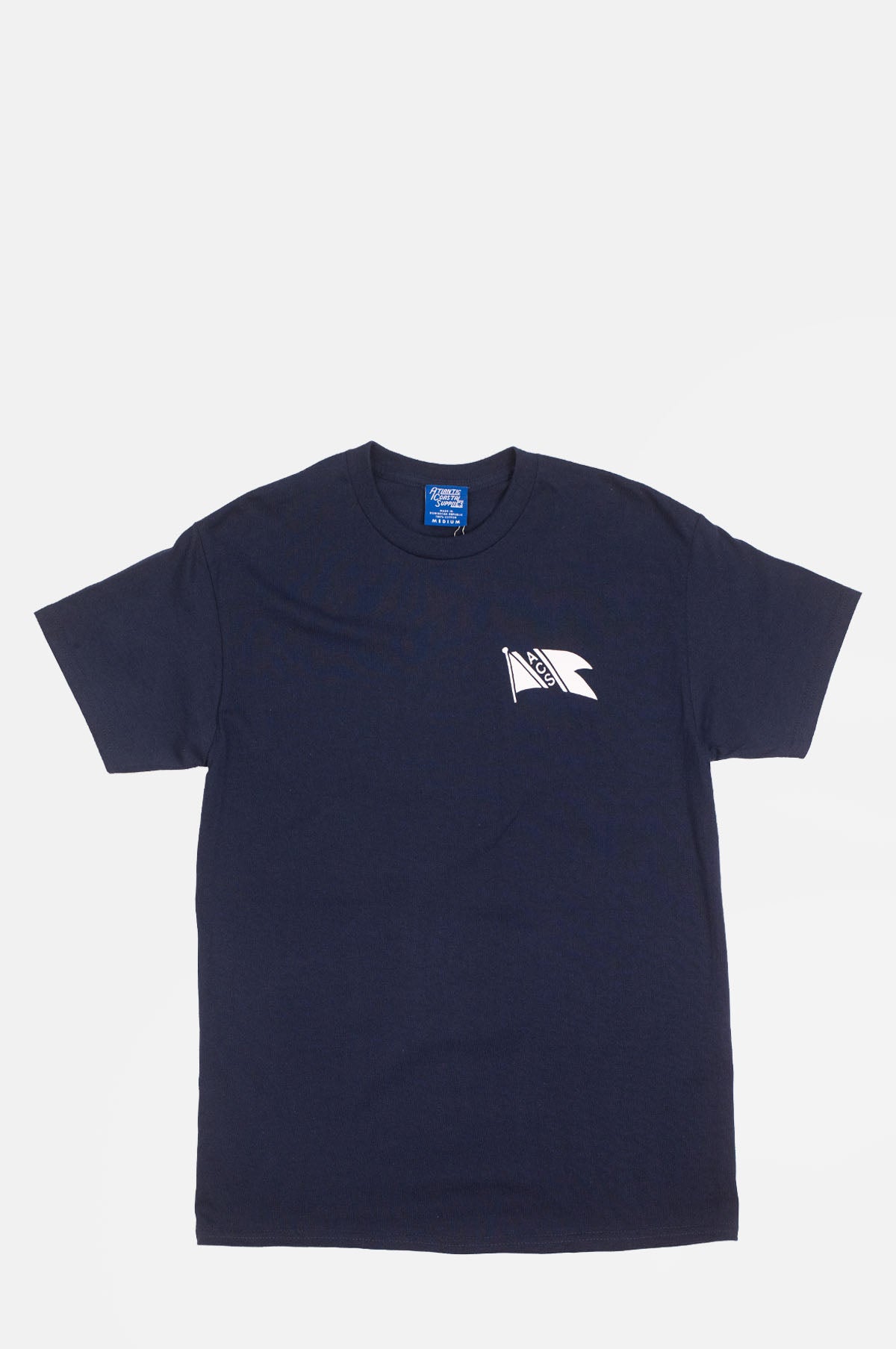Atlantic Coastal Supplies Flag Tee Short Sleeve Navy.