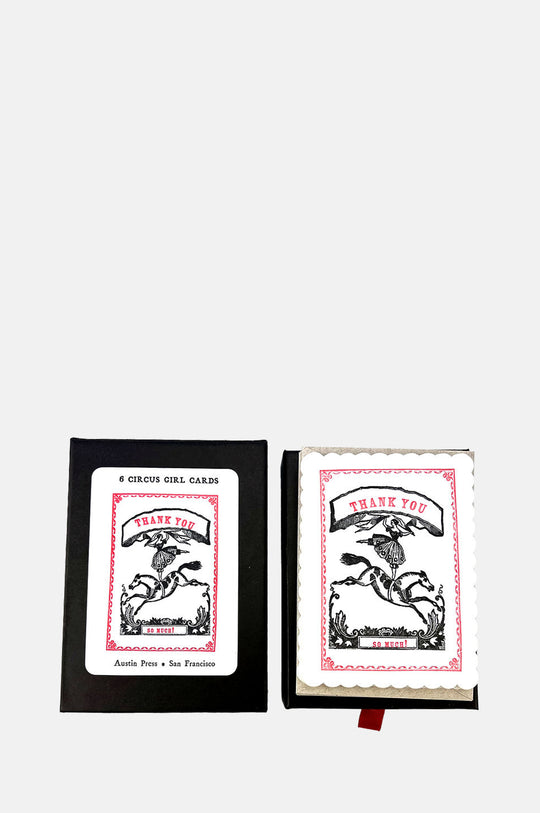 Circus Girl Thank You Letterpress Set