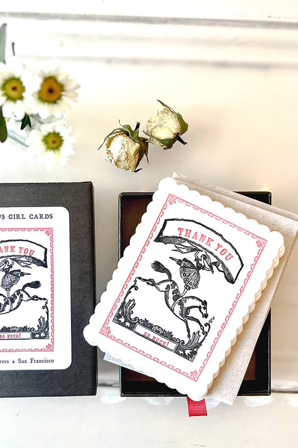 Circus Girl Thank You Letterpress Set