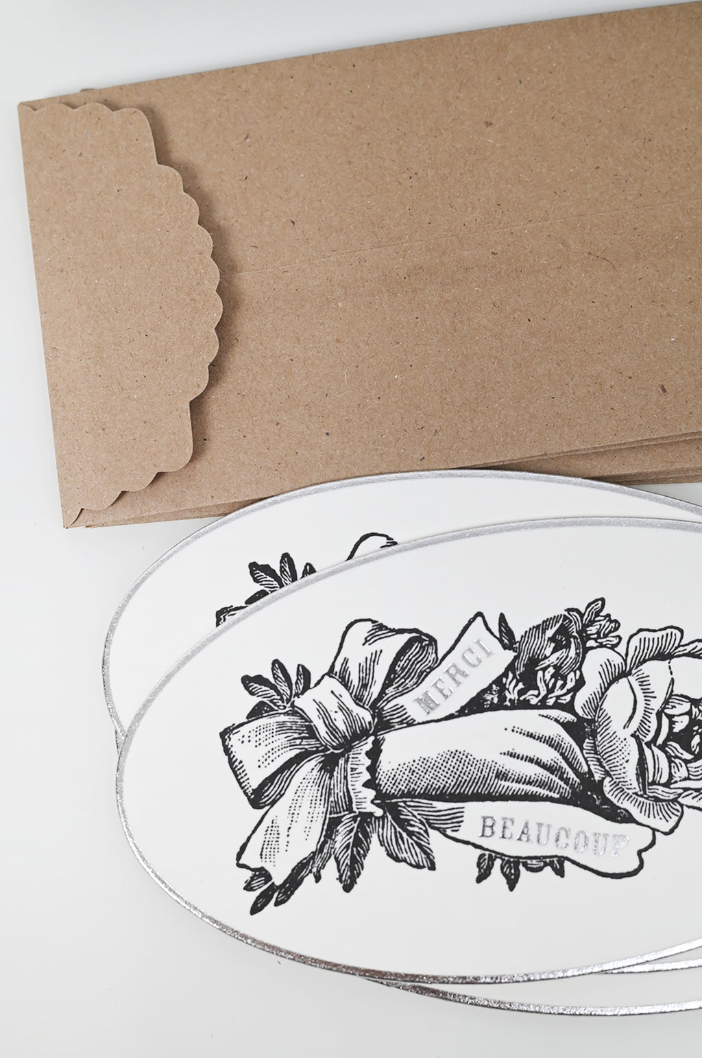 Oval Merci Letterpress Set