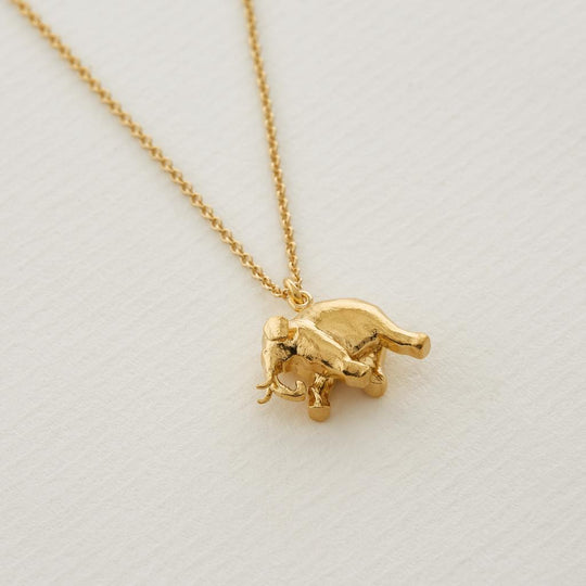 A.M. Indian Elephant Necklace Gold