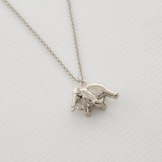 A.M. Indian Elephant Necklace Silver