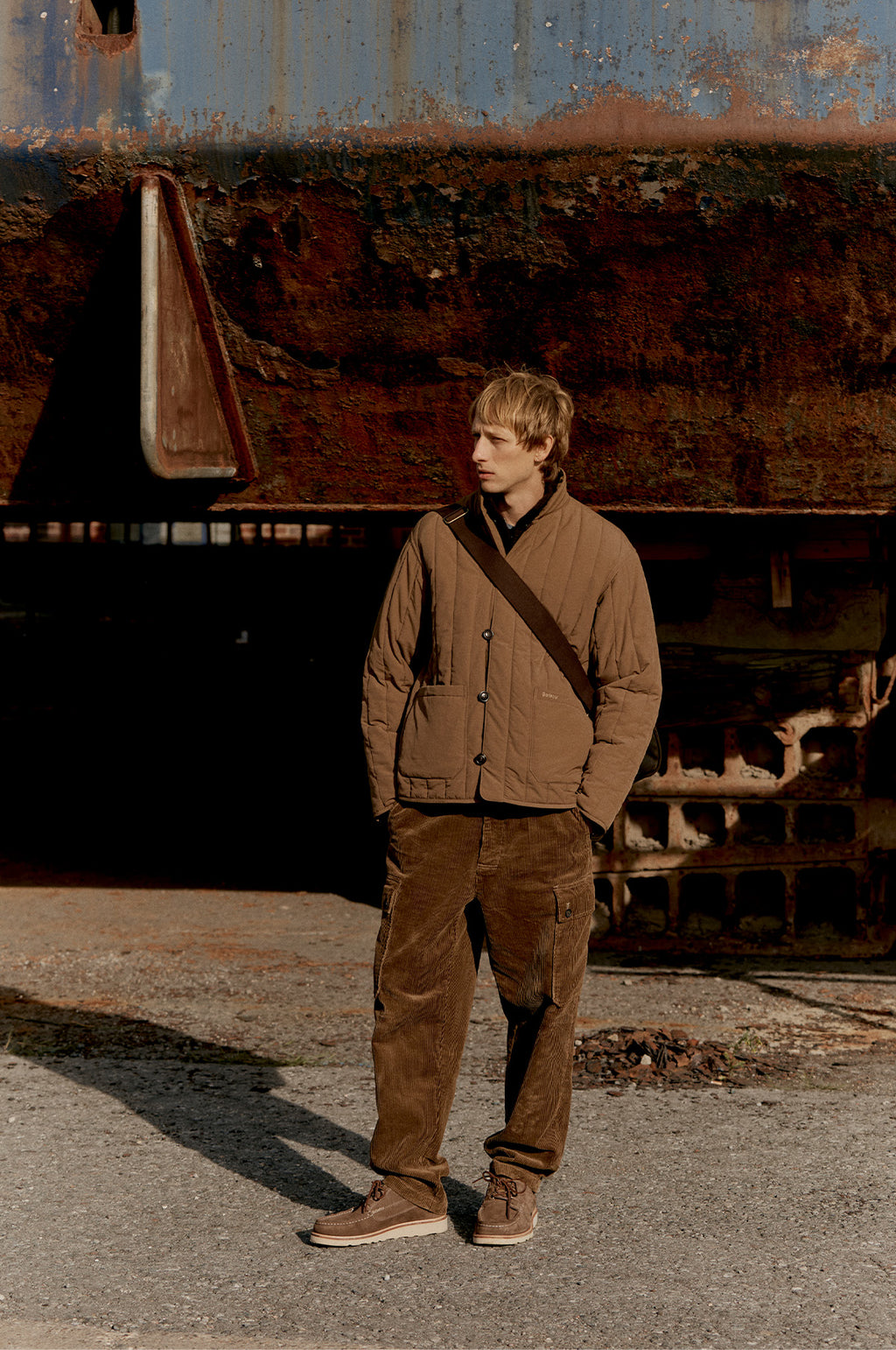 Leonard OS Cord Cargo Trouser Sepia