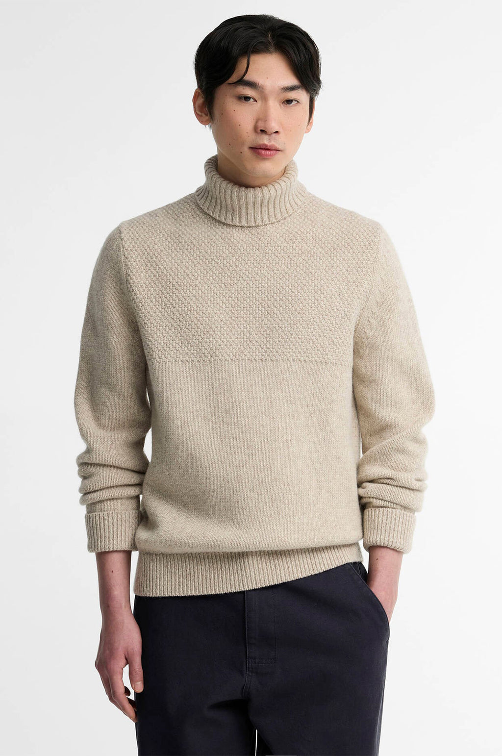 Northcliffe Submariner Roll Neck Jumper Fog