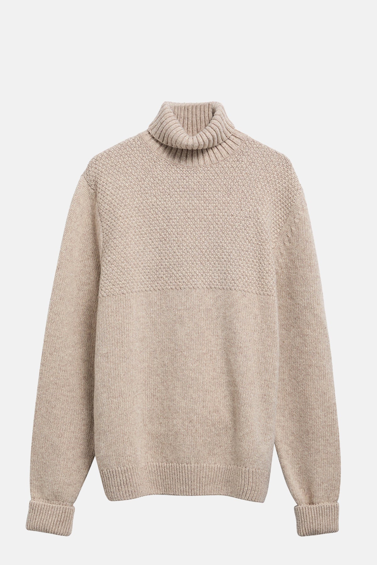 Barbour Northcliffe Submariner Roll Neck Jumper Fog.