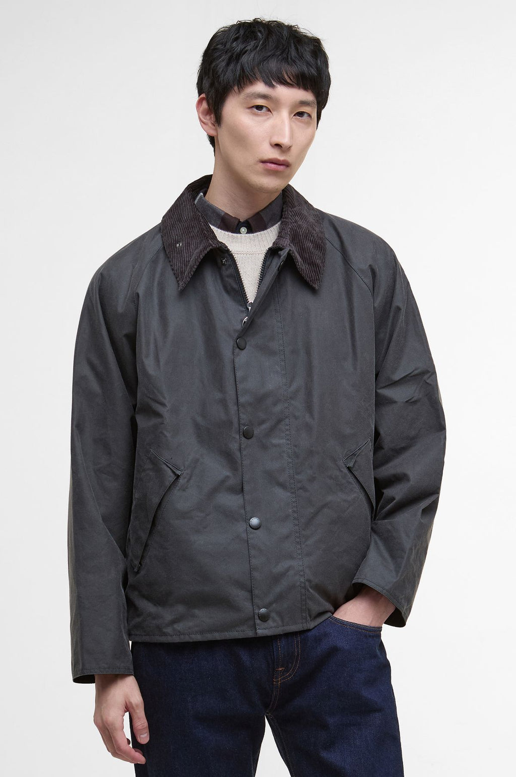 Barbour　OS TRANSPORT WAX JACKET Barbour OS Transport Wax Jacket Navy