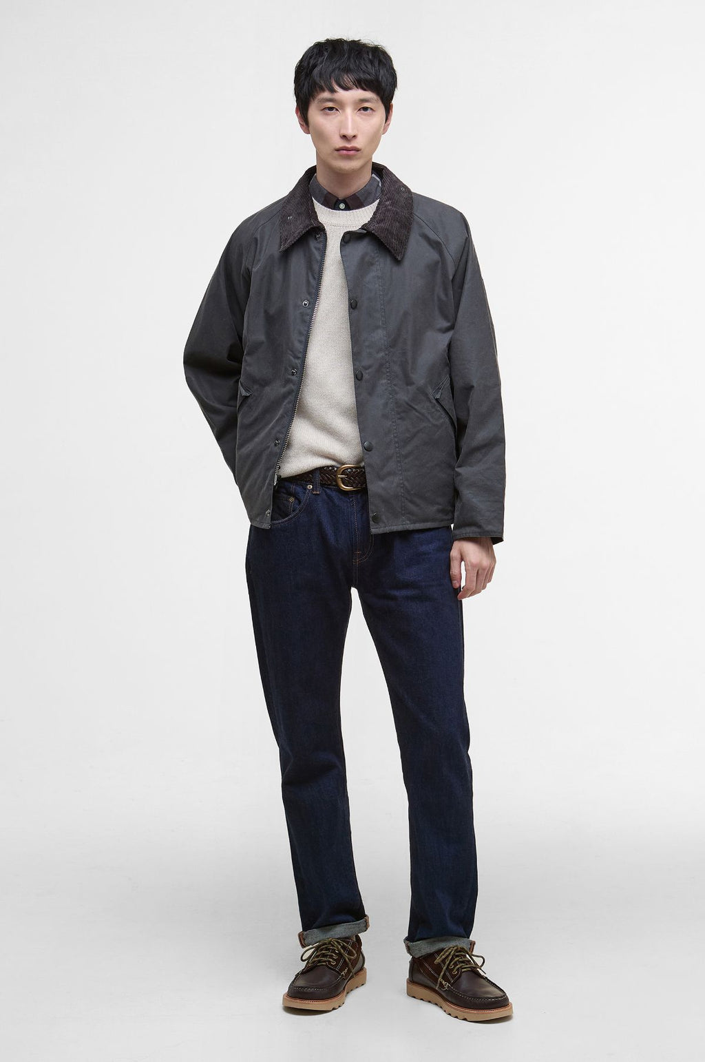 Barbour OS Transport Wax Jacket in Grey – The Hambledon