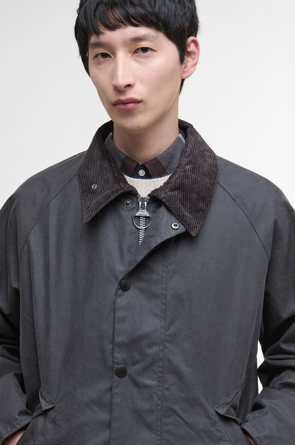 Barbour　OS TRANSPORT WAX JACKET Barbour OS Transport Wax Jacket Navy