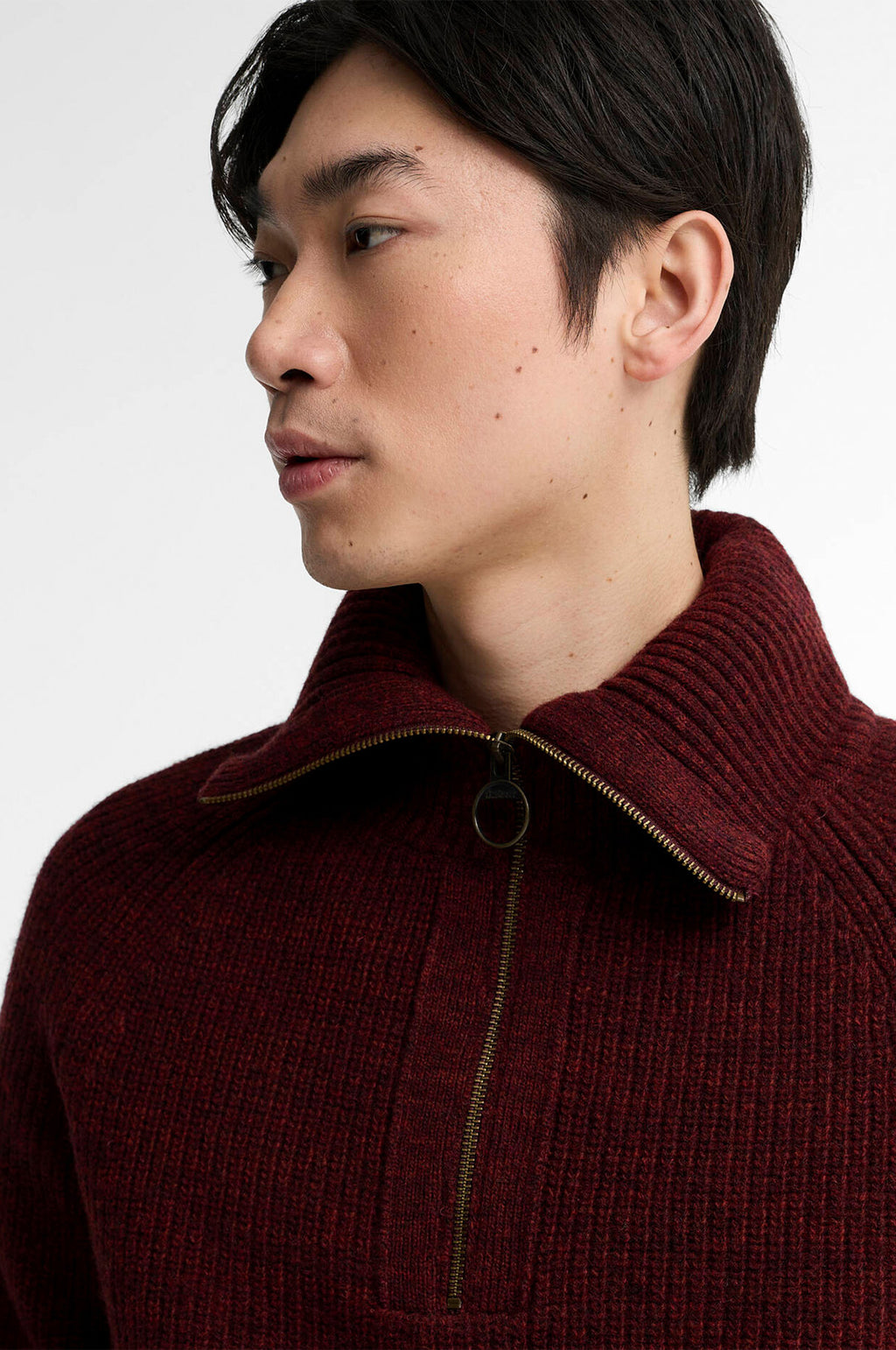 Riggbay Knitted Half Zip Jumper Chestnut