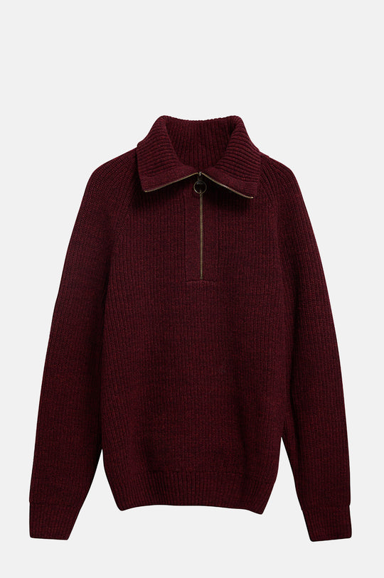 Riggbay Knitted Half Zip Jumper Chestnut