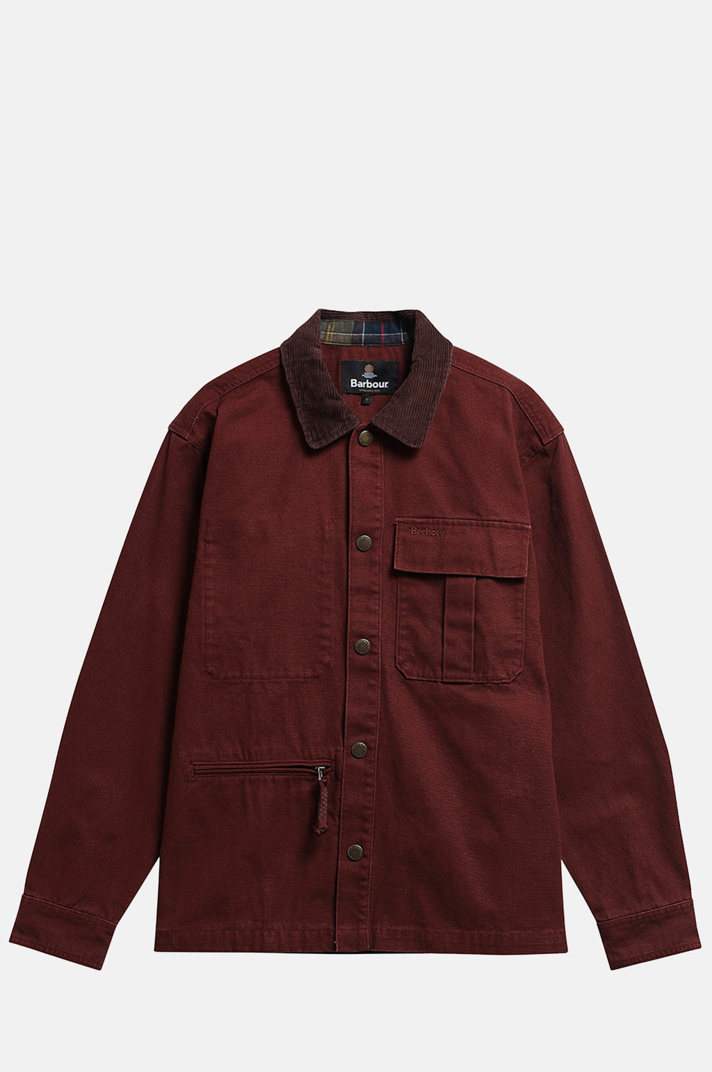 Barbour Ursula OS Canvas Overshirt Chestnut.