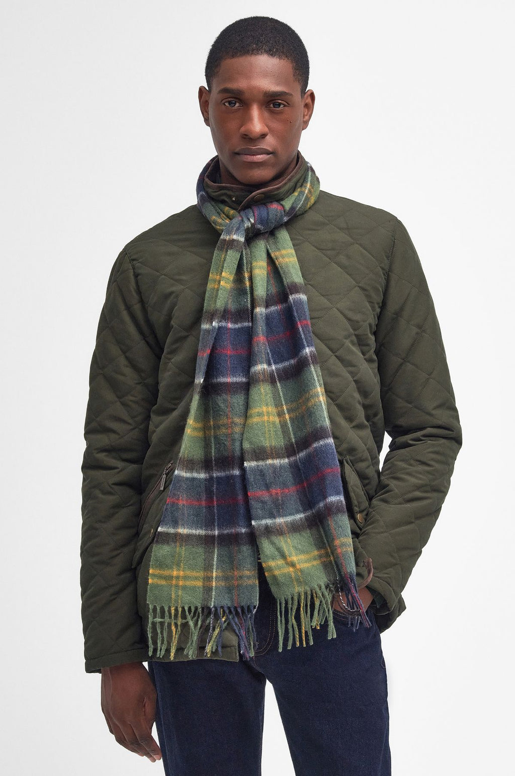 Wool Cashmere Tartan Scarf Classic