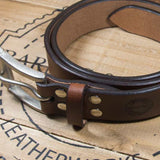 Garrison Belt Oak Bark Leather Conker/Nickel