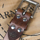 Garrison Belt Oak Bark Leather Conker/Nickel