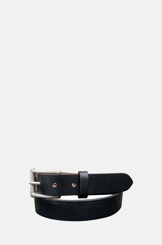 Slim Belt Oak Bark Leather Black/Nickel