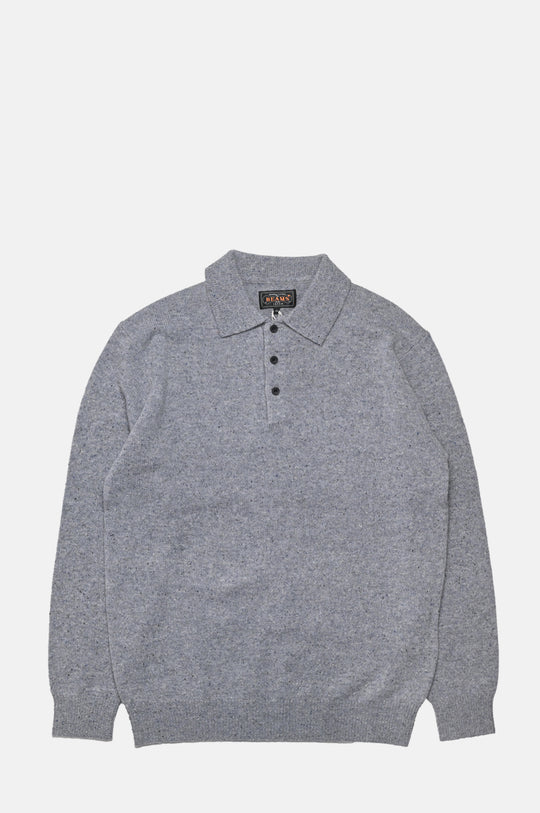 Knit Polo Nep 9G Ice Blue