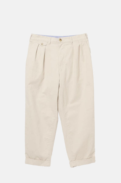 パンツ BEAMS PLUS 2 Pleats Trousers PE Twill Beams Plus 2 Pleats PE Twill Pants in Dark Green | SVD USA