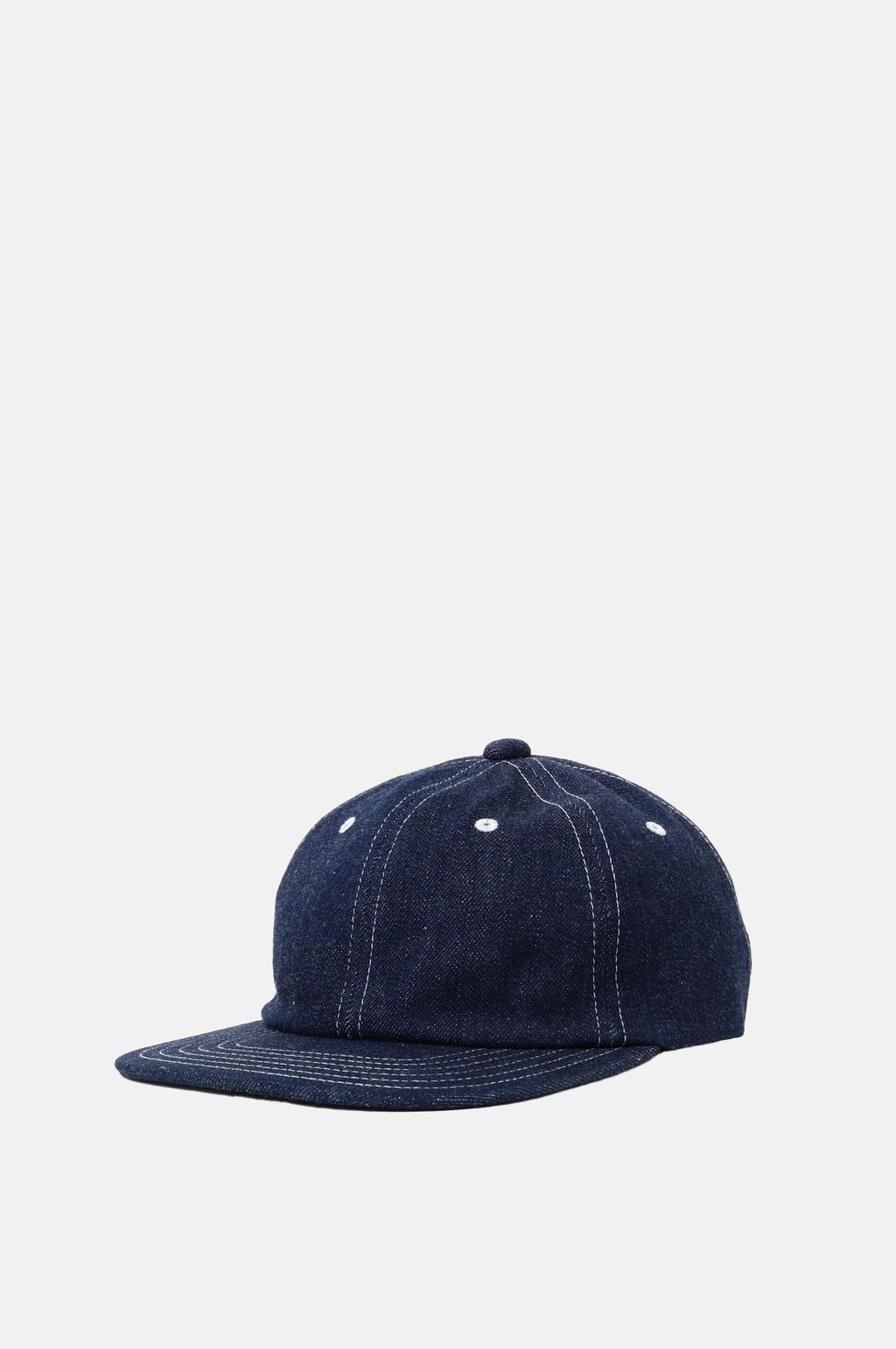 Beams Plus 6 Panel Herringbone Cap Indigo.