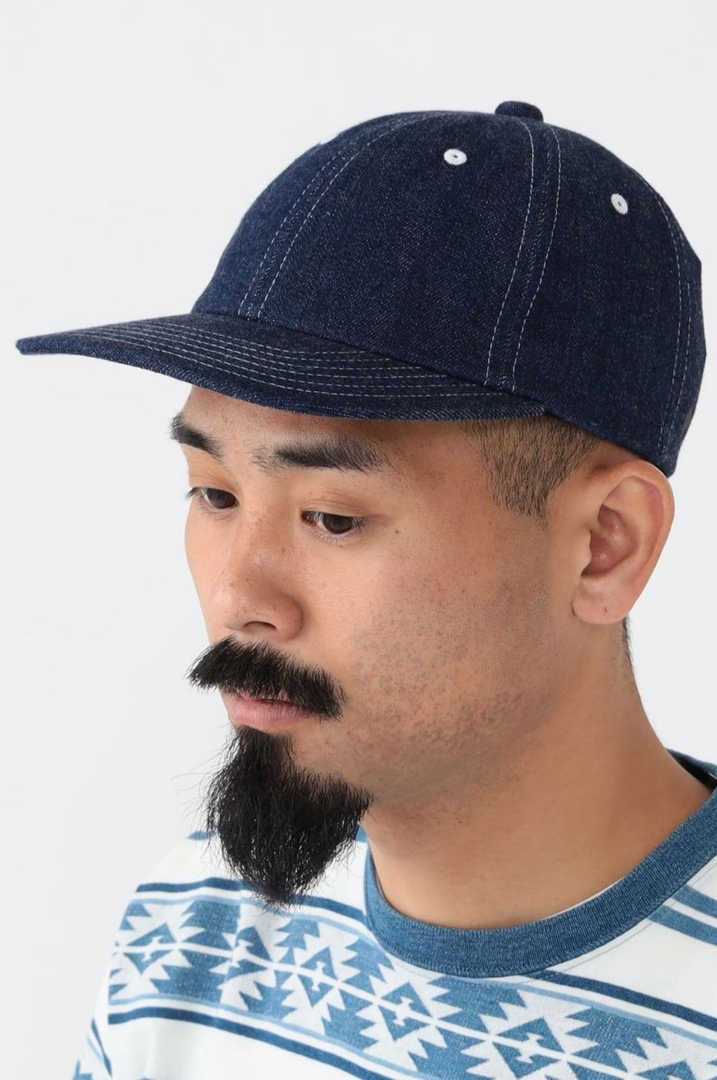 6 Panel Herringbone Cap Indigo