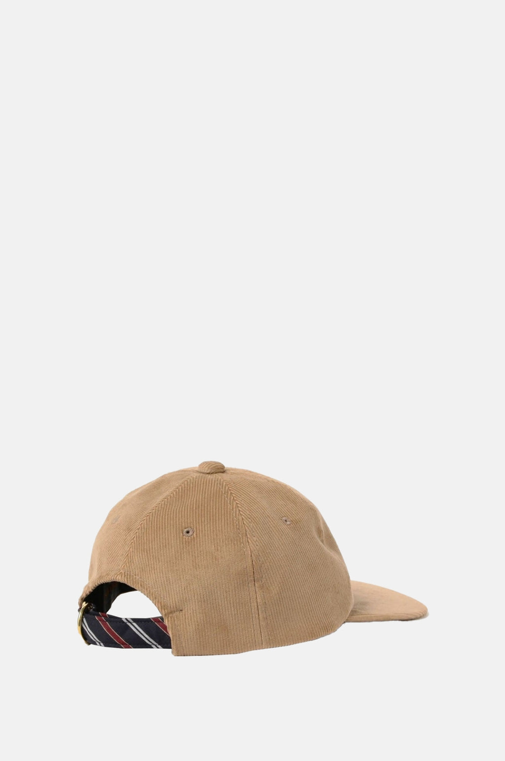 6 Panel Regimental Strap Corduroy Beige
