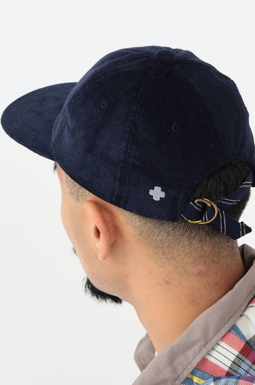 6 Panel Regimental Strap Corduroy Navy