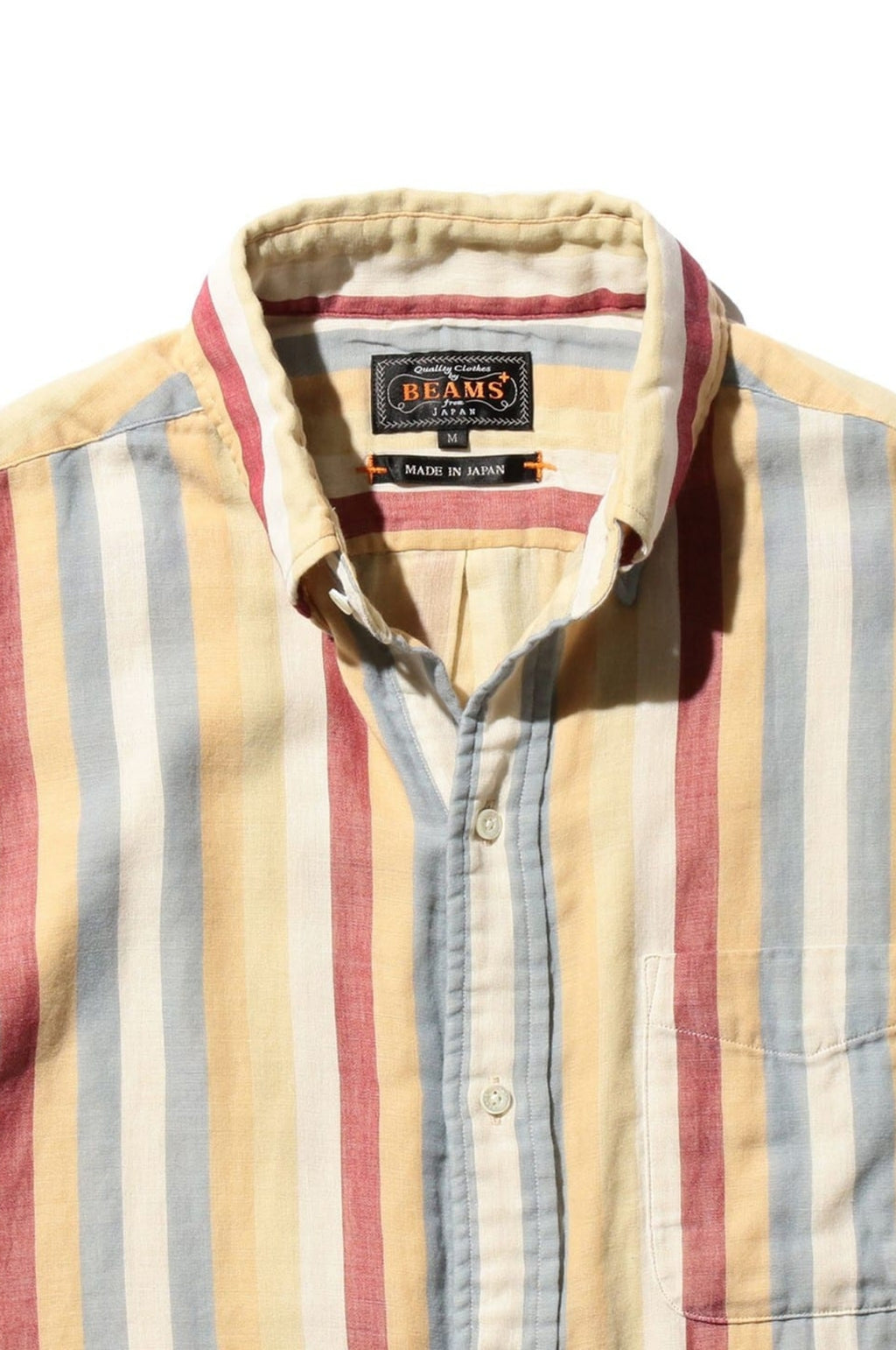 B.D. Classic Fit Multi Stripe Double Gauze Beige