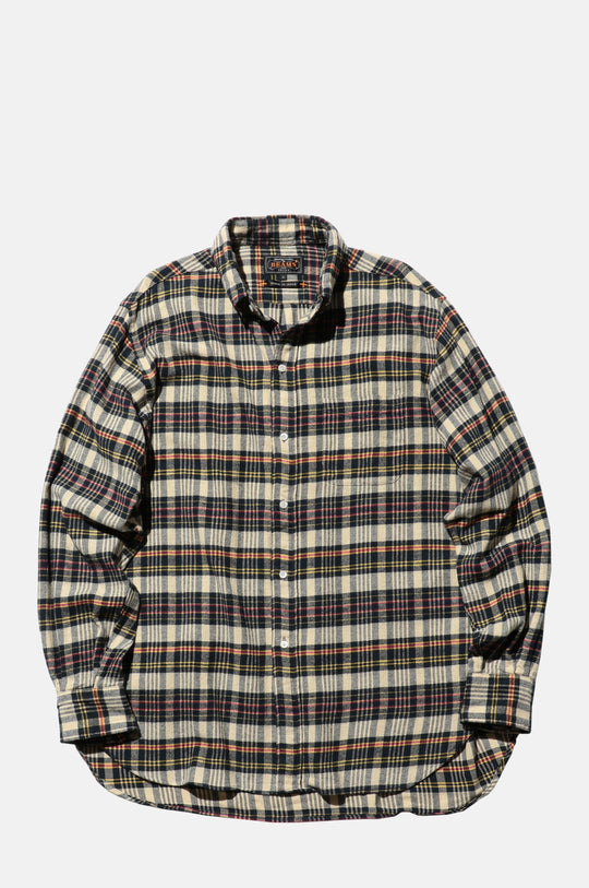 B.D. Classic Fit Indian Flannel Shirt Plaid Beige