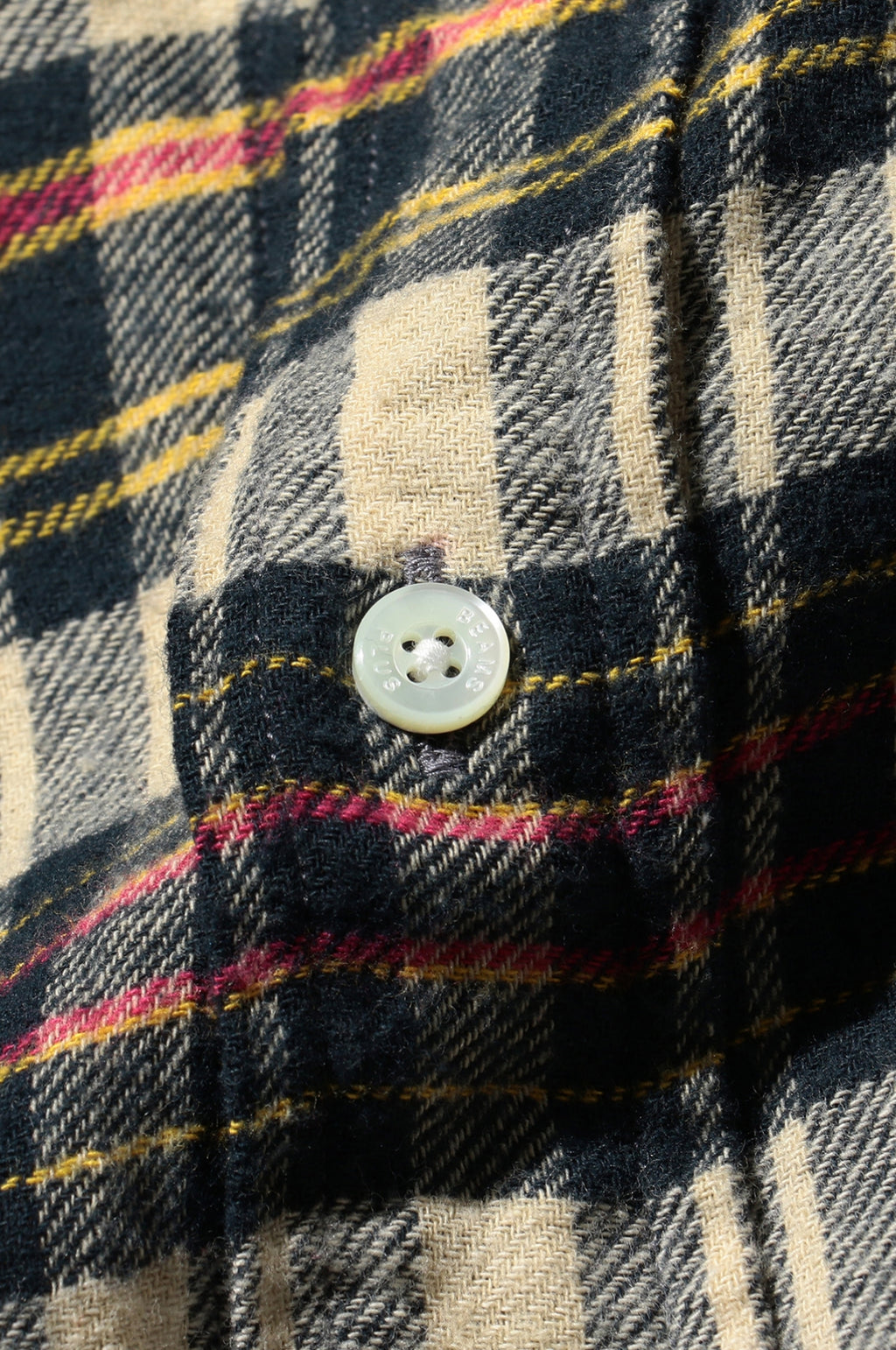 B.D. Classic Fit Indian Flannel Shirt Plaid Beige